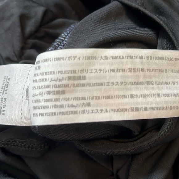 Abercrombie Bodycon Ruched Keyhole Black Dress Size Small - Picture 8 of 8